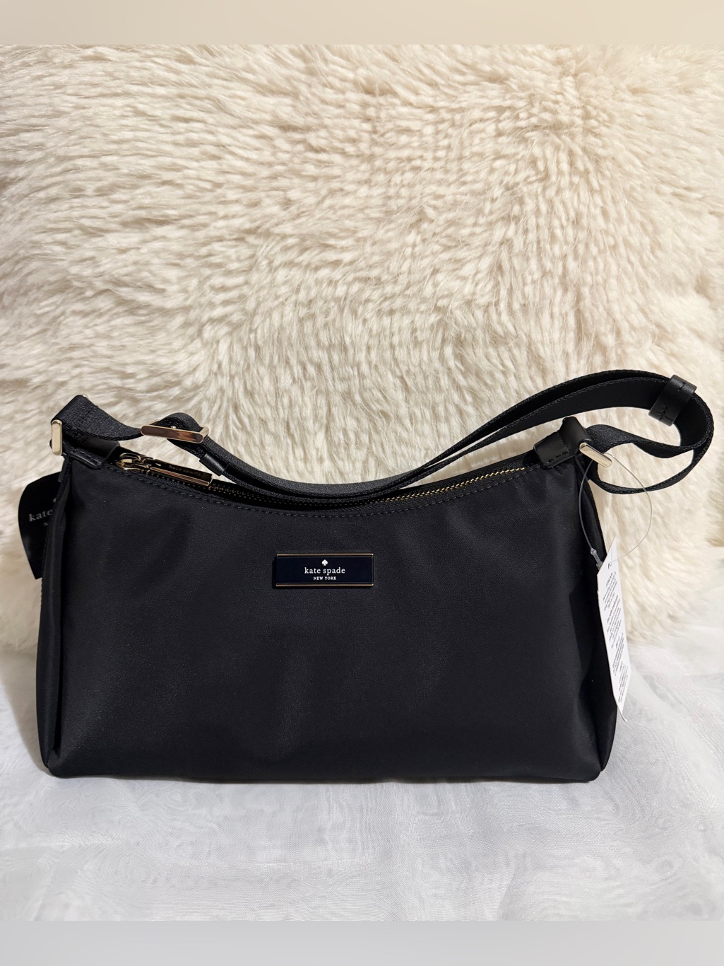 Kate Spade Carter Nylon Shoulder Bag (Black)